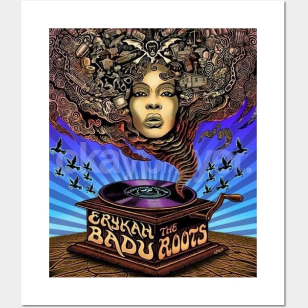 Erykah badu//90s actress aesthetic Wall Art by DetikWaktu